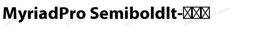 MyriadPro Semiboldlt字体转换